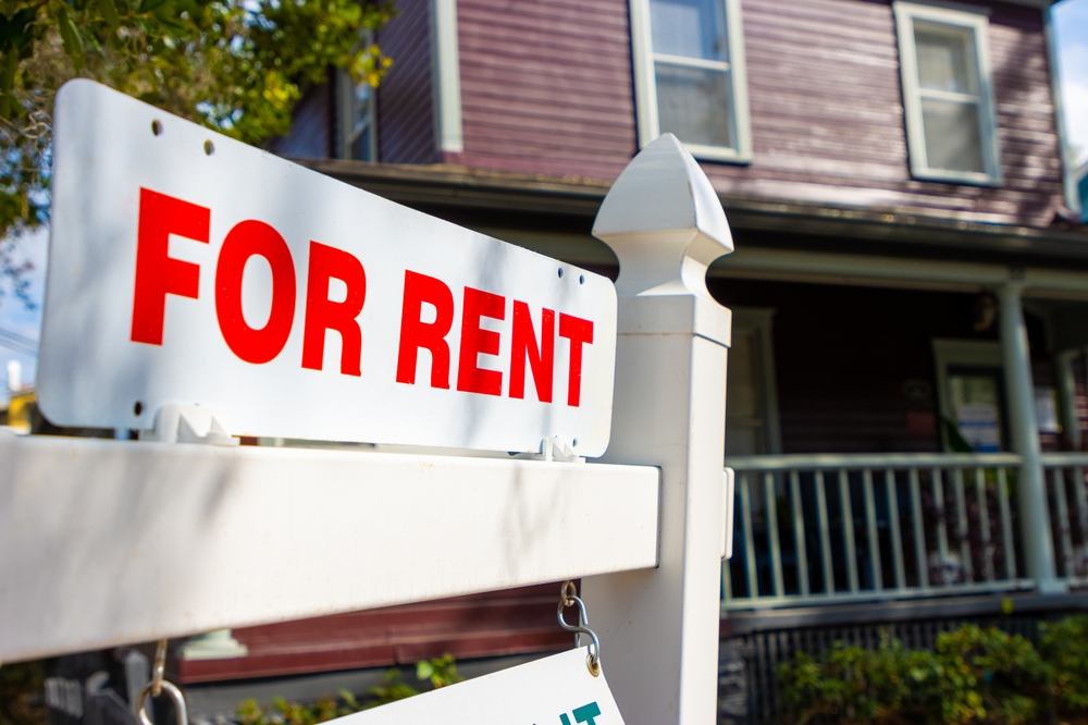 for rent sign close up